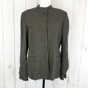 Jaeger Wool Military Style Button Down Jacket